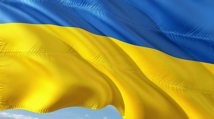 Bandiera Ucraina di carta