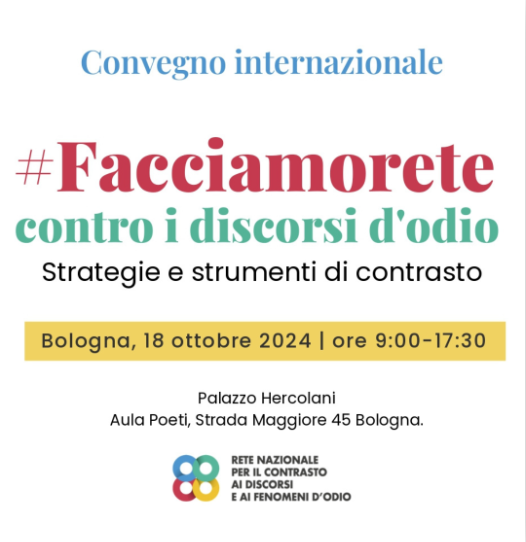 #Facciamorete contro i discorsi d’odio: il convegno internazionale a Bologna